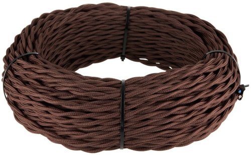 Ретро провод витой Werkel 2х1,5мм коричневый (20м) картинка